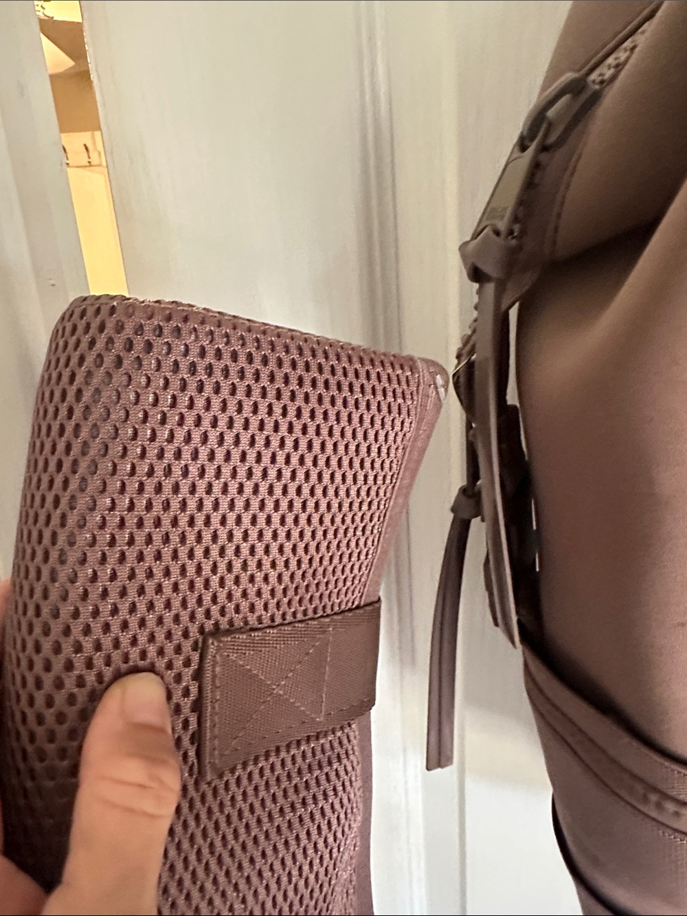 Dagne Dover Brown Baby Backpack with Front Zips - Picture 2 of 5